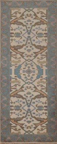 Ivory blue oushak indian - ivory/,