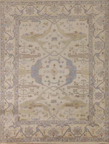 Geometric oushak oriental rug - geometric,