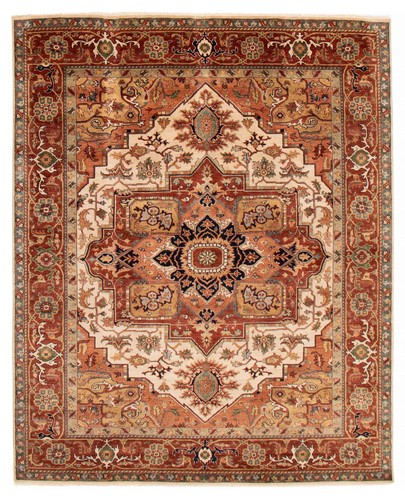Vintage hand knotted area - hand-knotted,