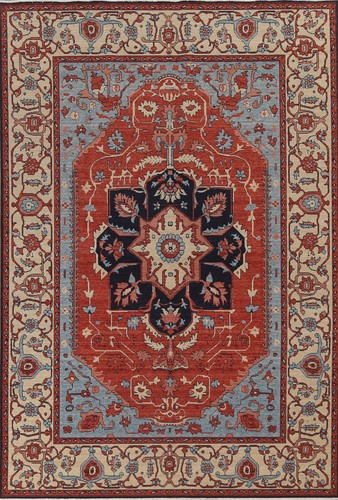 Red ivory geometric - geometric, hand-made
