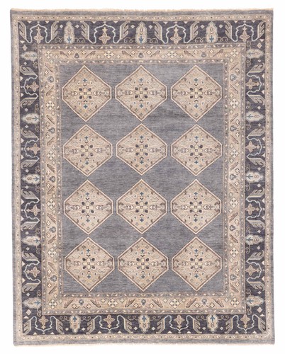 Hand knotted area rug - hand, 7'8"